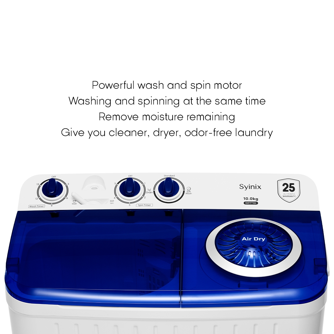Syinix 7KG TWIN TUB WASHING MACHINE