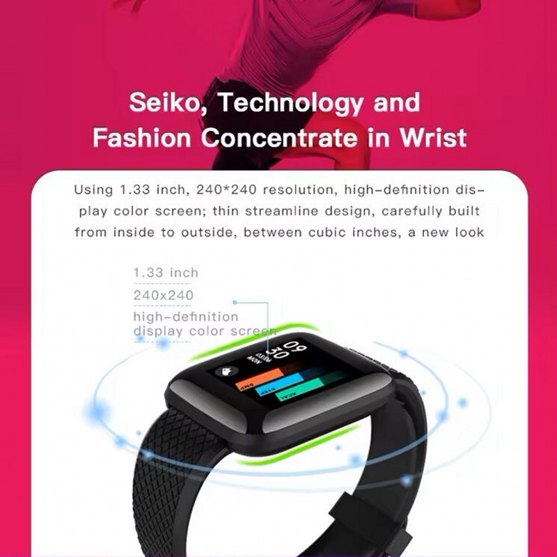 116 Plus Smart Watch Sport Bracelet Heart Rate blood Pressure