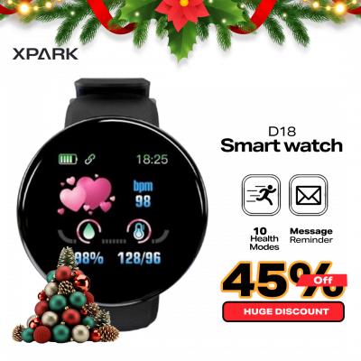 D18 Smart Watch Heart Rate blood Pressure Sports Tracker Smart Band
